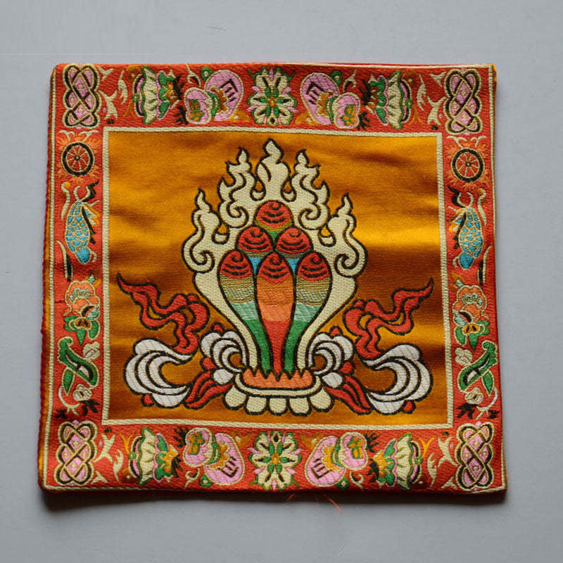 Prayer Altar Mat Healing Meditation Vajra Auspicious Symbols
