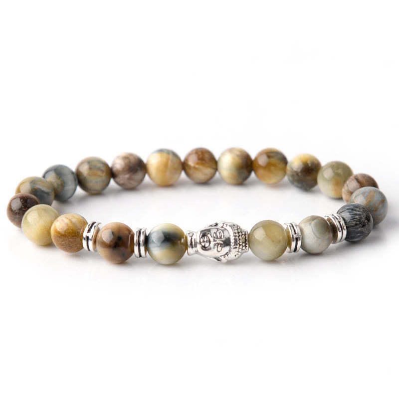 Blue Green Red Tiger Eye mystic zen Head Balance Bracelet