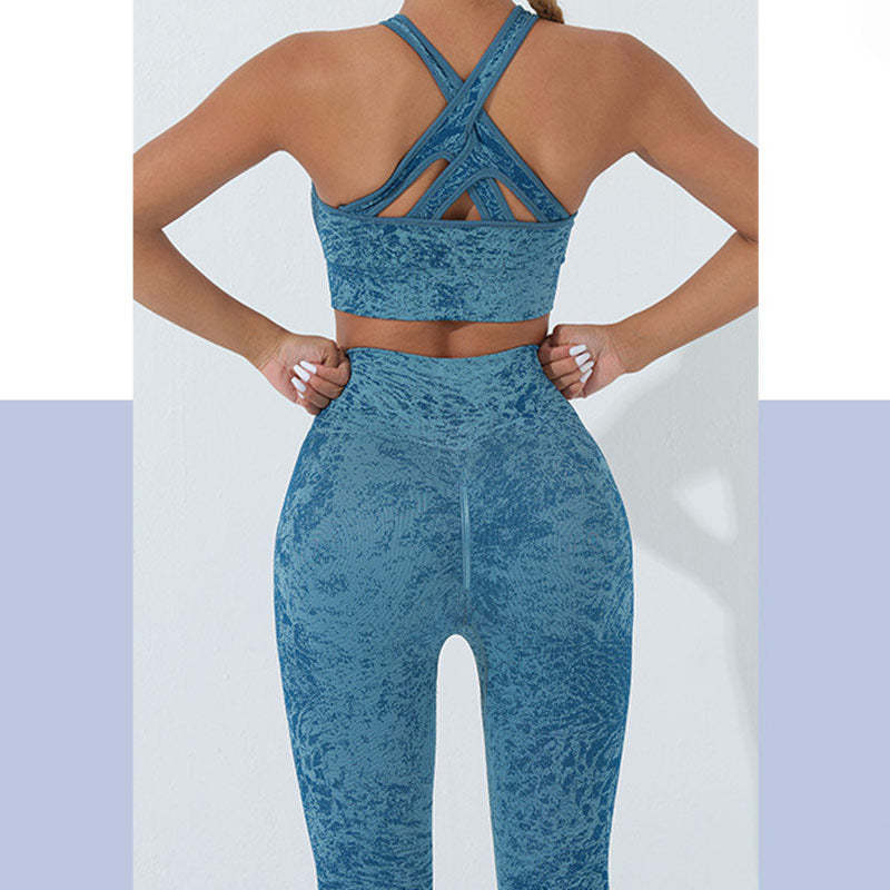 Seamless Fitness Crop Tank Top High Waist Leggings Pants Sports Gym Yoga Outfits