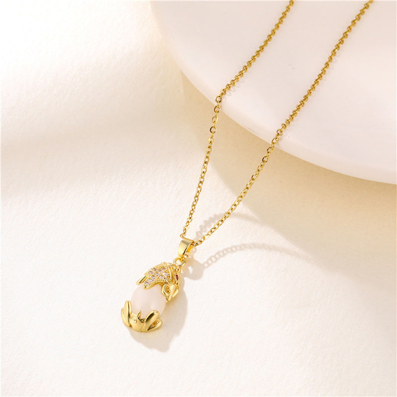 Natural Garnet Pixiu Fortune Necklace