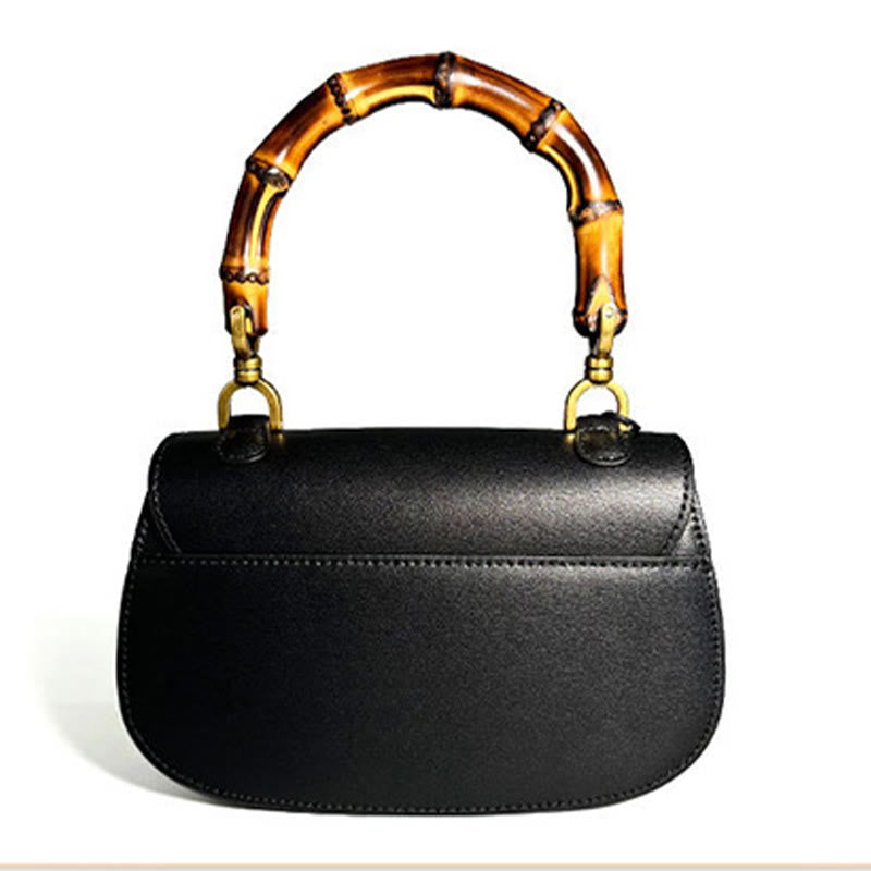 Curve Bamboo Handle Xiangyunsha Silk Crossbody Bag Hangbags