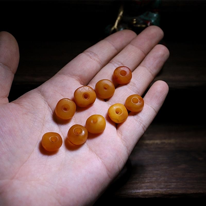 925 Sterling Silver Chinese Zodiac Natal mystic zen Natural Amber Clear Anxiety Bracelet