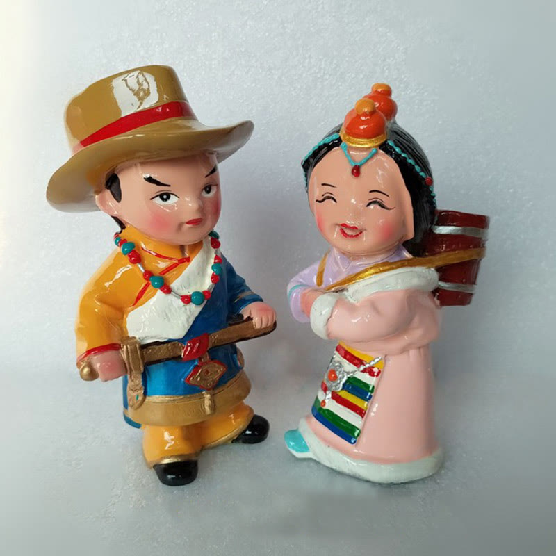 Hand Painted Tibetan Figures Creative Home Office Car Decoration Ornament