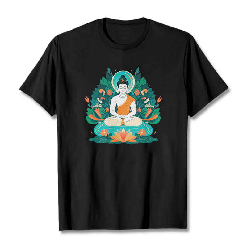 Flower Grass Lotus Bodhisattva Tee T-shirt