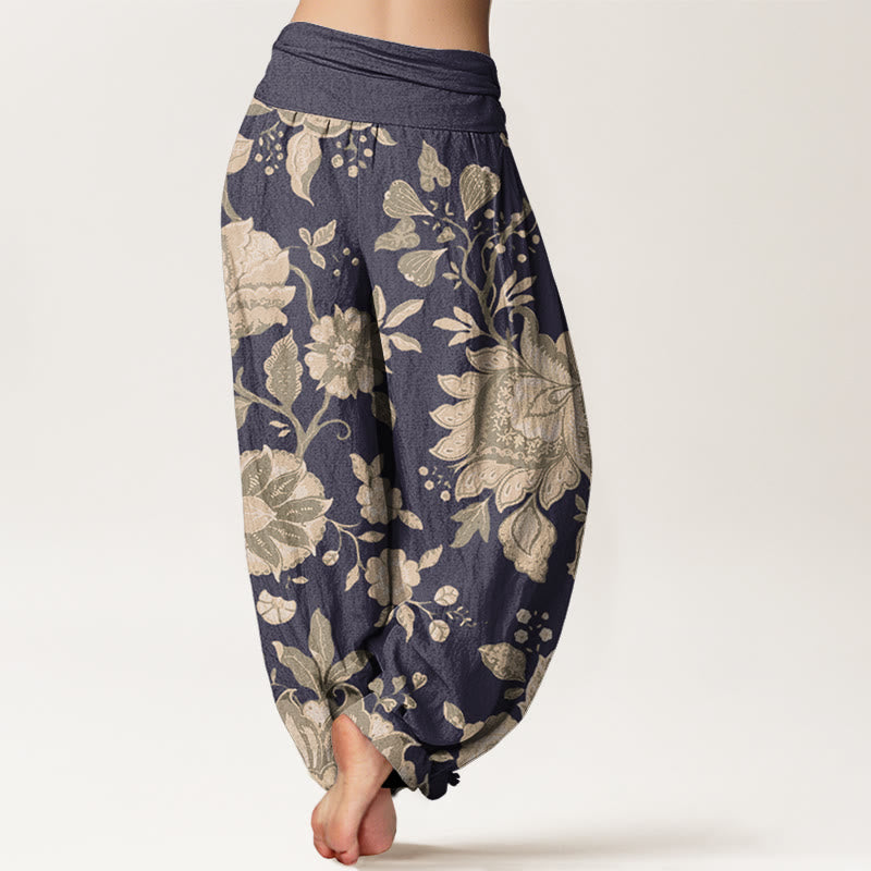 Casual Peony Women's Elastic Waist Harem Pants