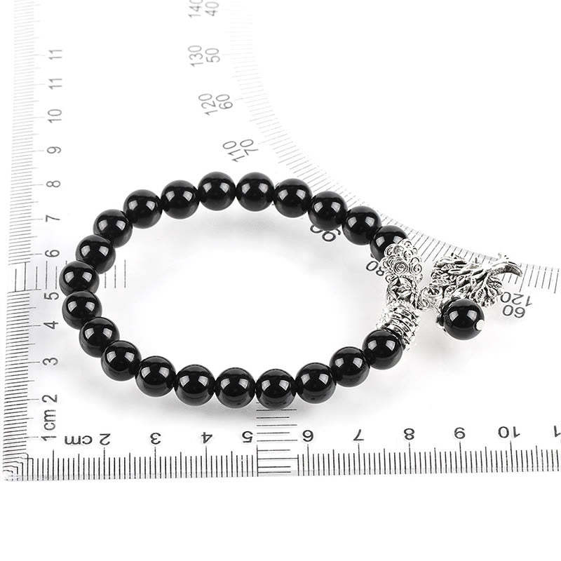 Natural Gemstone Tree of Life Lucky Charm Stretch Bracelet
