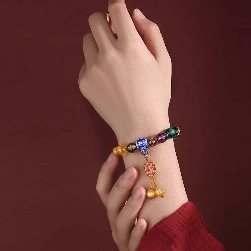 Tibetan Colorful Incense Ash Liuli Glass Bead Om Mani Padme Hum Dorje Vajra 18 Beads Wrist Mala