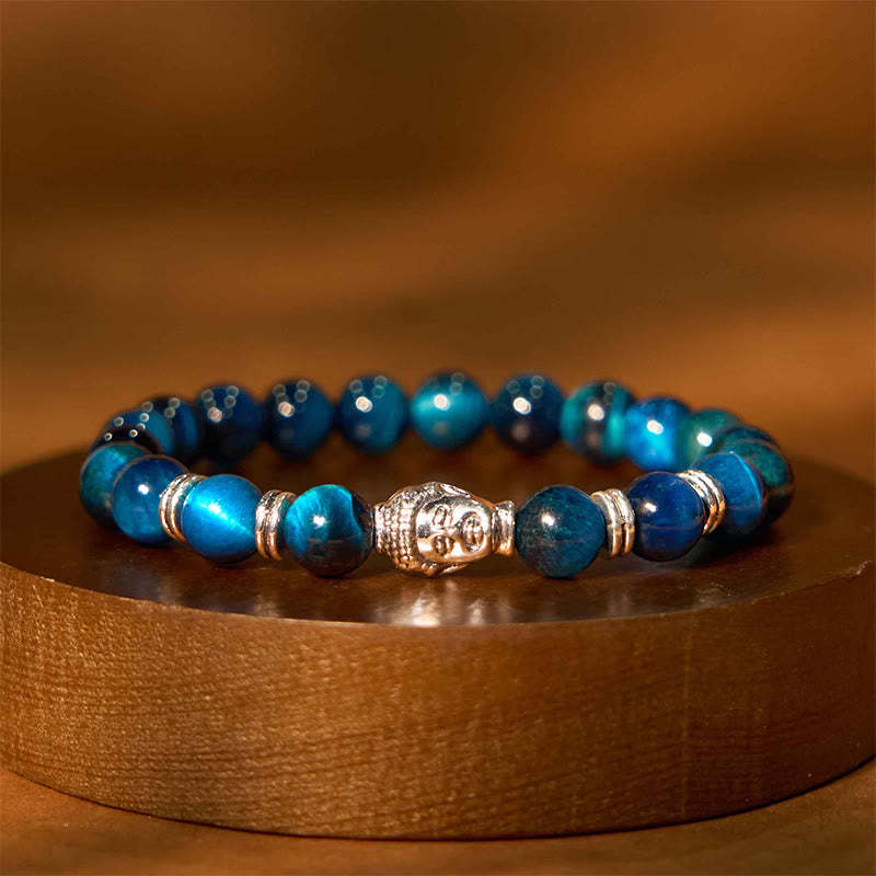 Blue Green Red Tiger Eye mystic zen Head Balance Bracelet