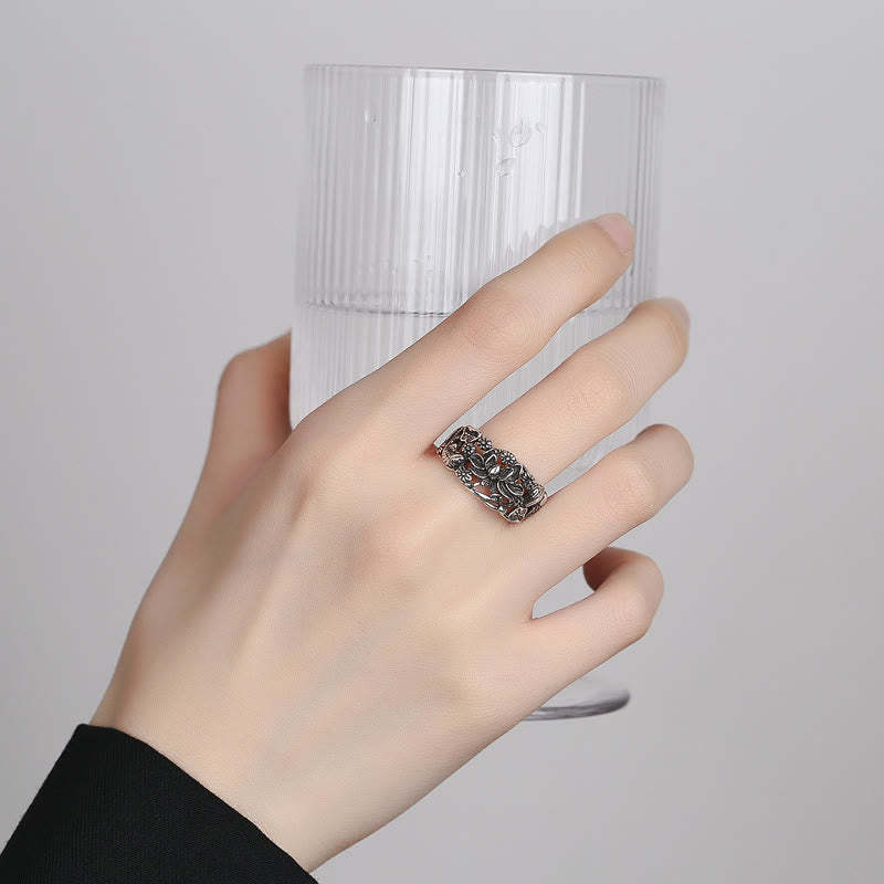 Lotus Symbol Koi Fish Enlightenment Ring