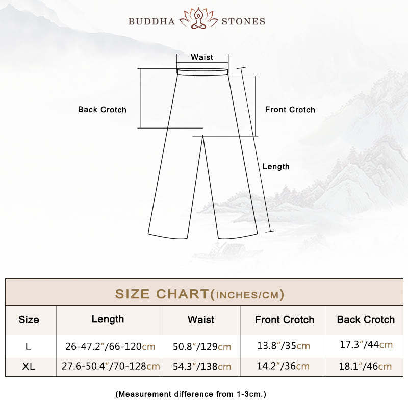 2Pcs V-Neck Men's Long Sleeve Shirt Top Pants Meditation Zen Tai Chi Cotton Linen Clothing Set