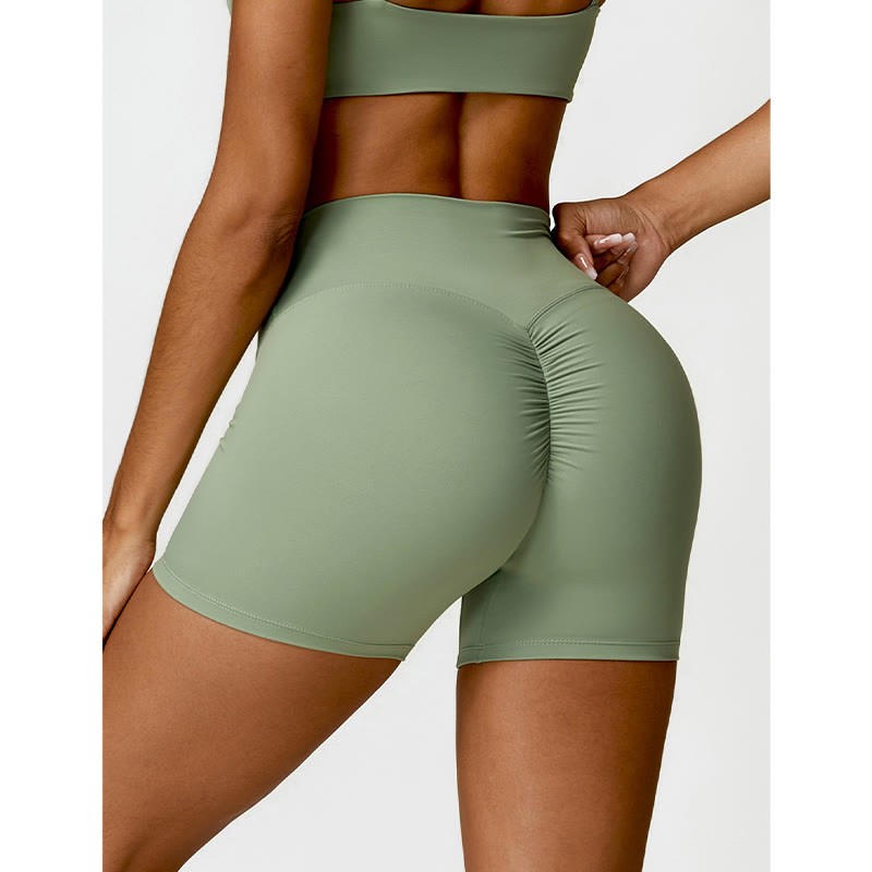 Gym Sports Yoga Backless Bra Crop Tank Top Shorts