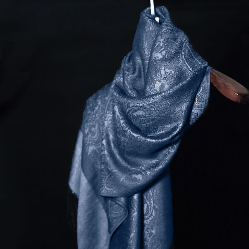 Tibetan Cashew Jacquard Tassels Shawl Spring Fall Winter Warm Cozy Scarf Wrap