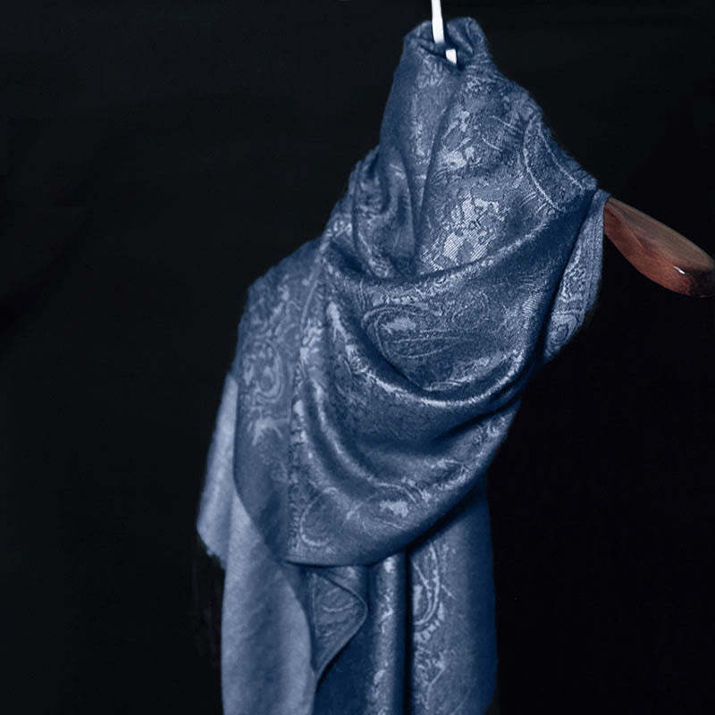 Tibetan Cashew Jacquard Tassels Shawl Spring Fall Winter Warm Cozy Scarf Wrap