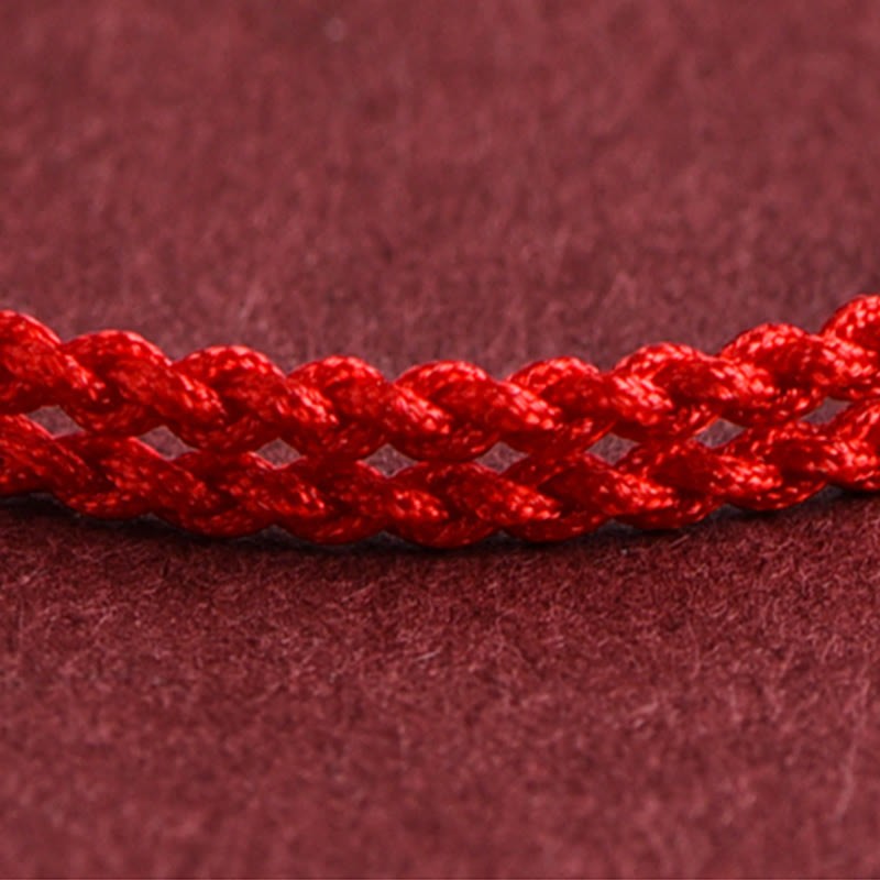 999 Gold Small Peace Buckle Design Handmade Luck?Braided Rope Bracelet Anklet