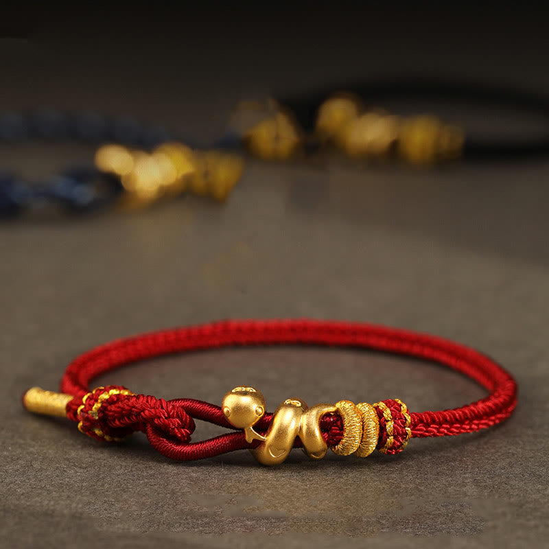 999 Gold Year of the Snake Handcrafted Strength?Bracelet