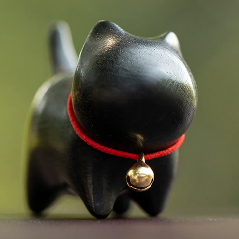 Green Sandalwood Small Leaf Red Sandalwood Cute Cat Animals Soothing Peace Decorations