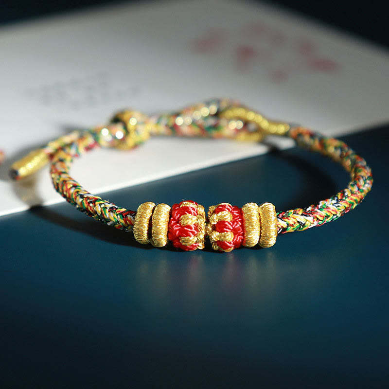 Chinese Zodiac Natal mystic zen Colorful Strings Luck Bracelet