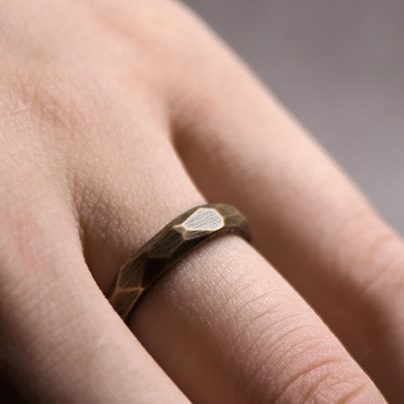 Tibetan Simple Design Copper Wealth Ring