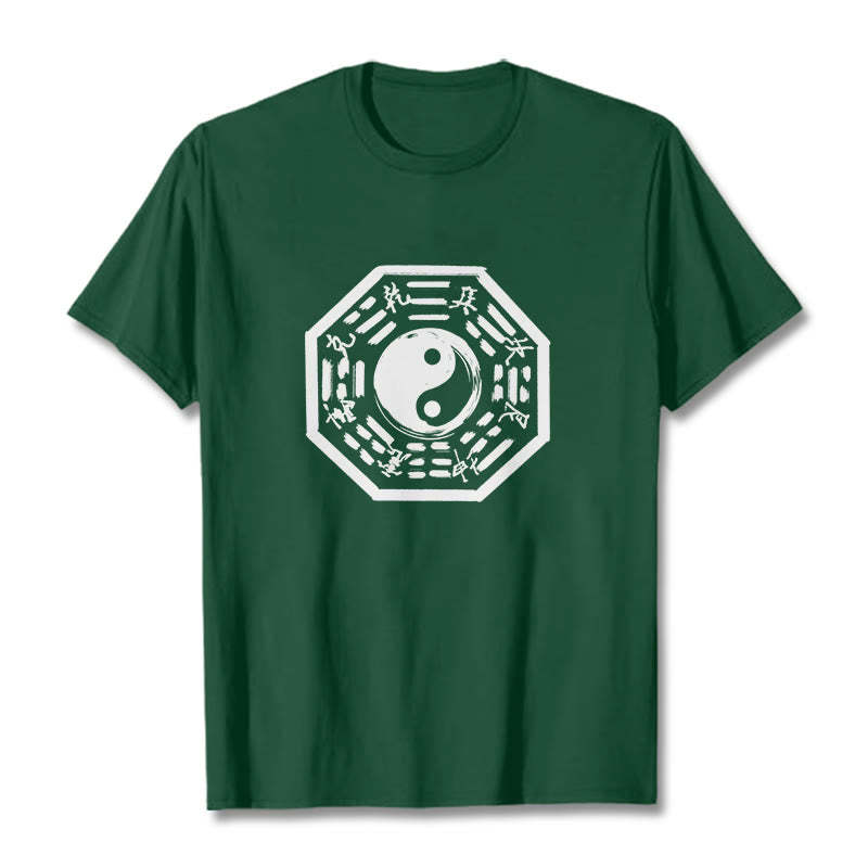 Ba Gua Pattern Cotton Tee T-shirt