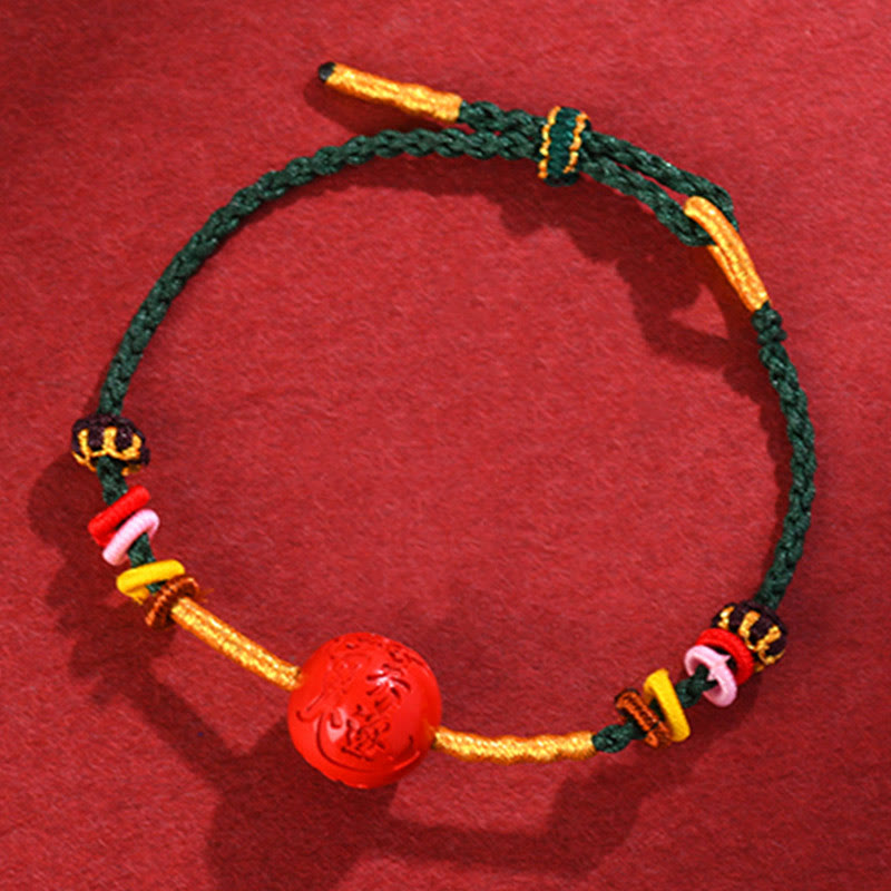 Green String Cinnabar Blessing Bracelet