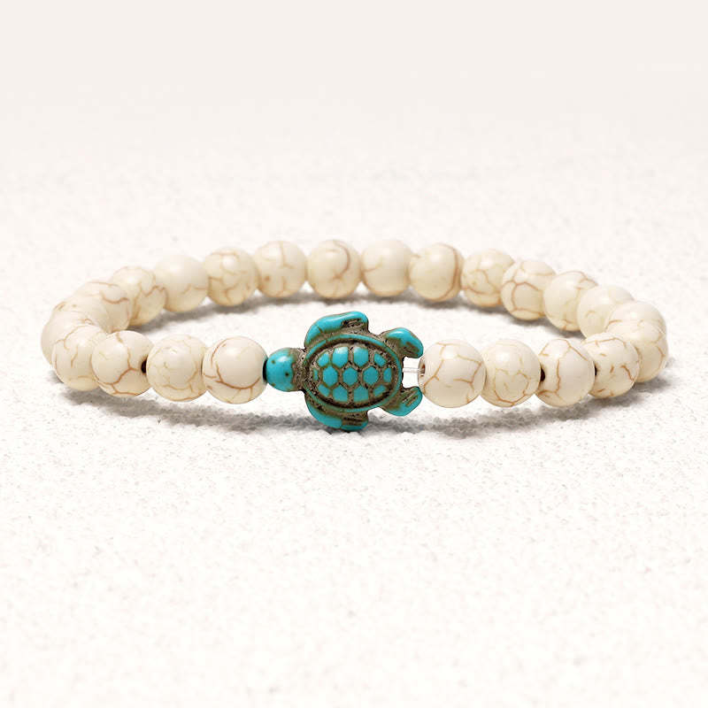 Natural Stone Sea Turtle Turquoise Blessing Bracelet
