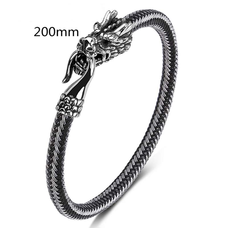 Dragon Titanium Steel Protection Luck Bracelet