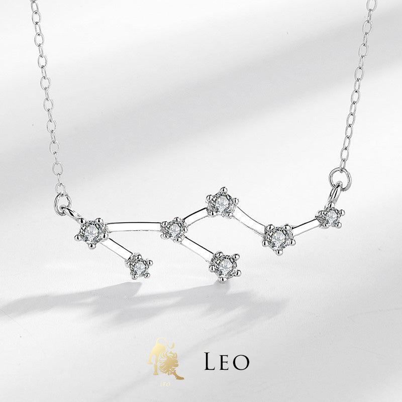 925 Sterling Silver 12 Constellations of the Zodiac Astrology Blessing Necklace Pendant