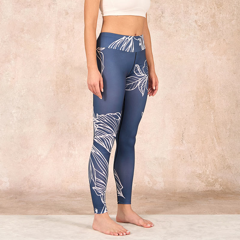 Peony Epiphyllum Flowers Print Gym Fitness Leggings Women's Yoga Pants