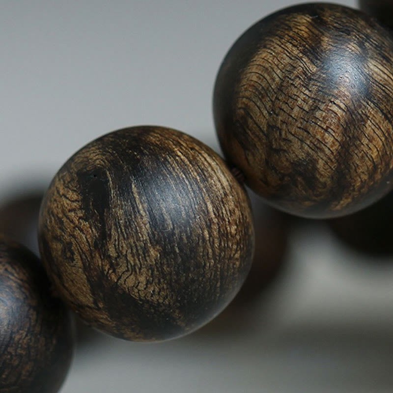 Rare Brunei Agarwood Water Ripple Pattern Peace Calm Bracelet