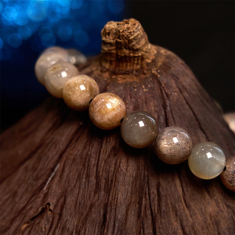 mystic zen Stone Black Moonstone Soothing Bracelet