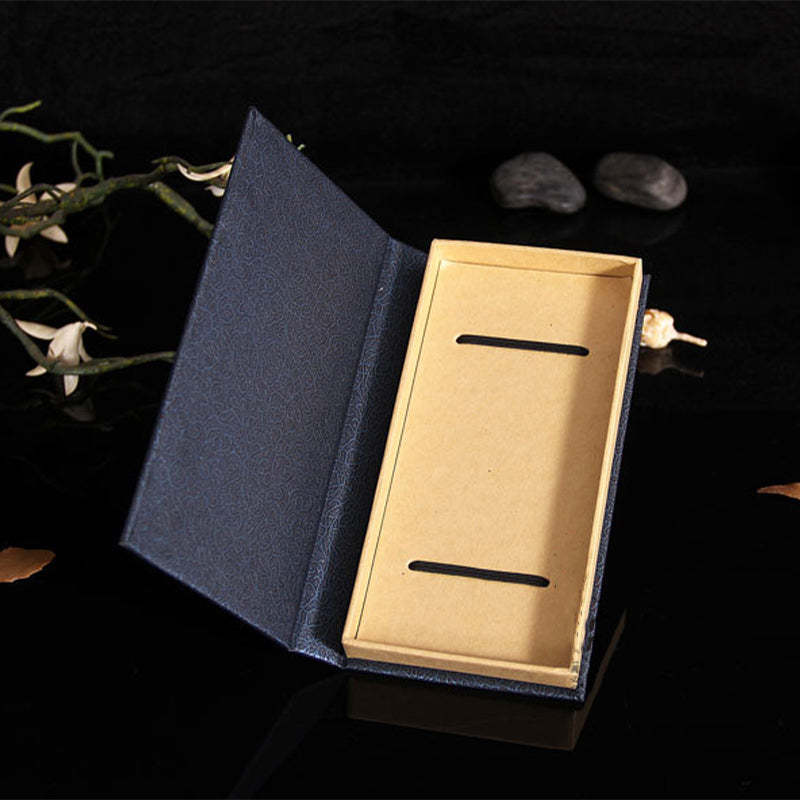 Zen Enlightenment Quotes Ebony Wood Small Leaf Red Sandalwood Bookmarks With Gift Box