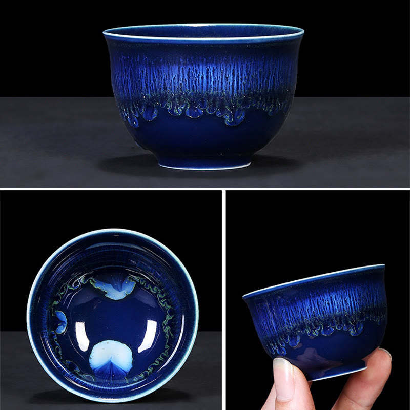 Chinese Jianzhan Glaze Kiln Change Ceramic Teacup Tenmoku Kung Fu Tea Cup