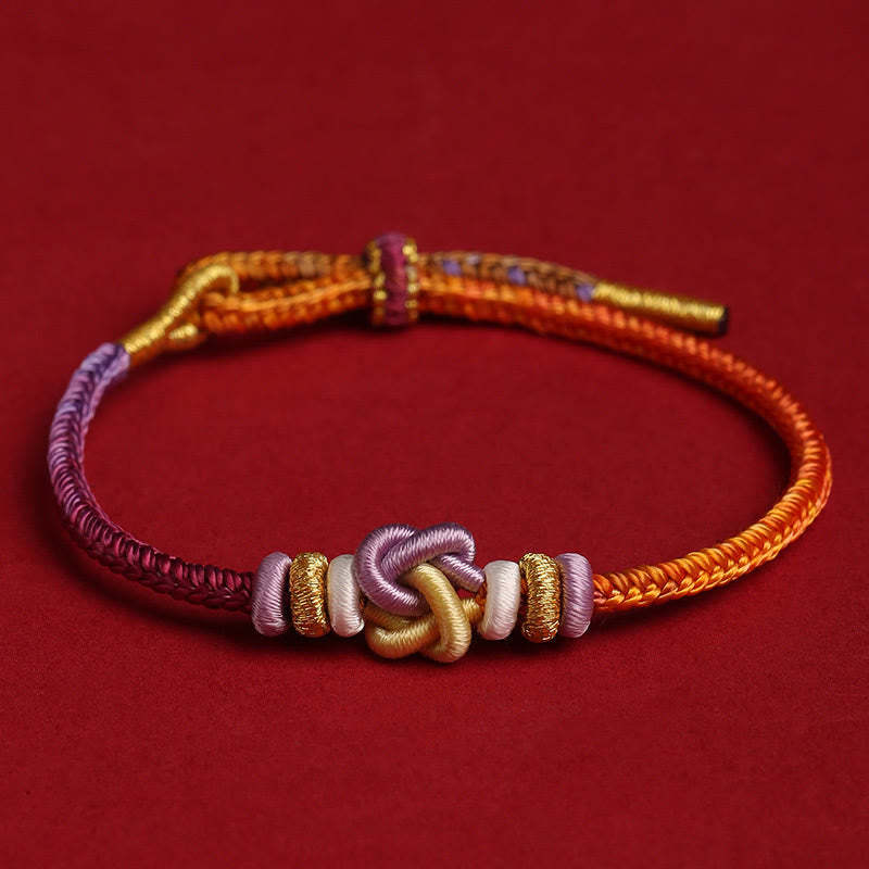 Colorful String Heart Knot Protection Braided Bracelet