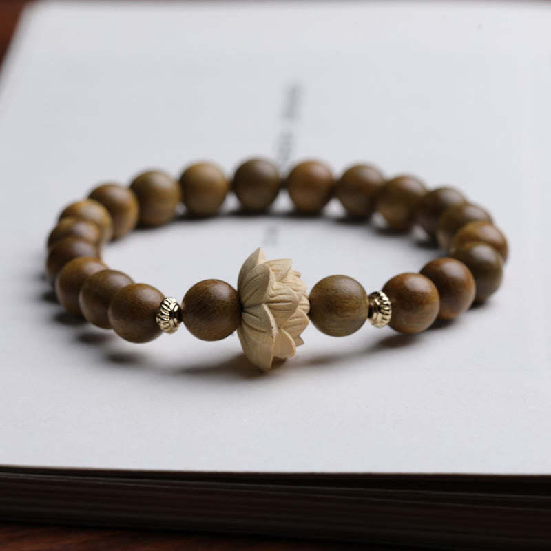 Green Sandalwood Boxwood Lotus Soothing Bracelet