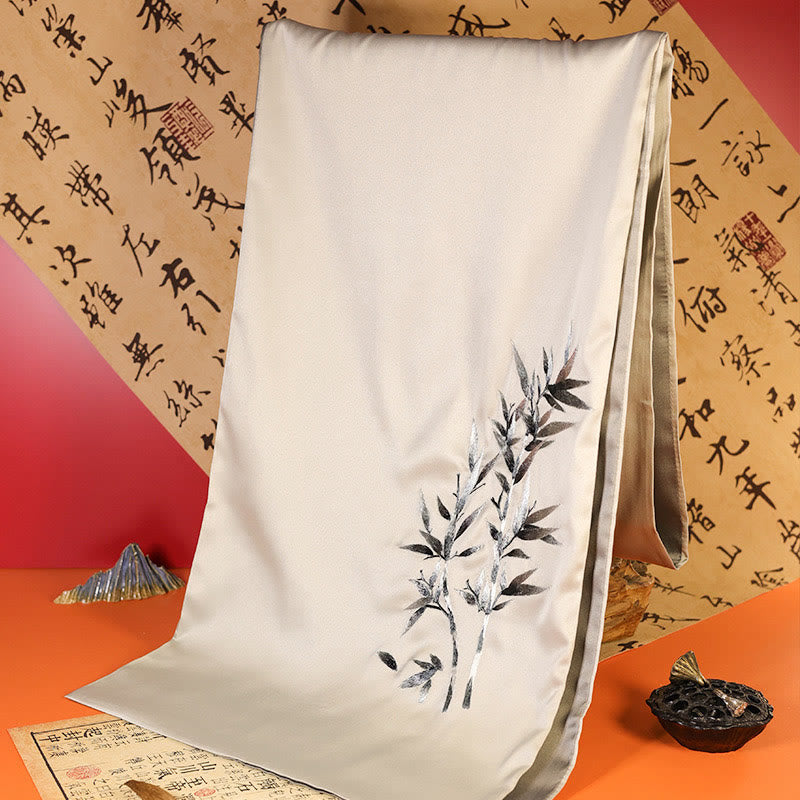 Polyester Shawl Yulan Butterfly Bamboo Magpie Suzhou Embroidery Winter Cozy Travel Scarf Wrap