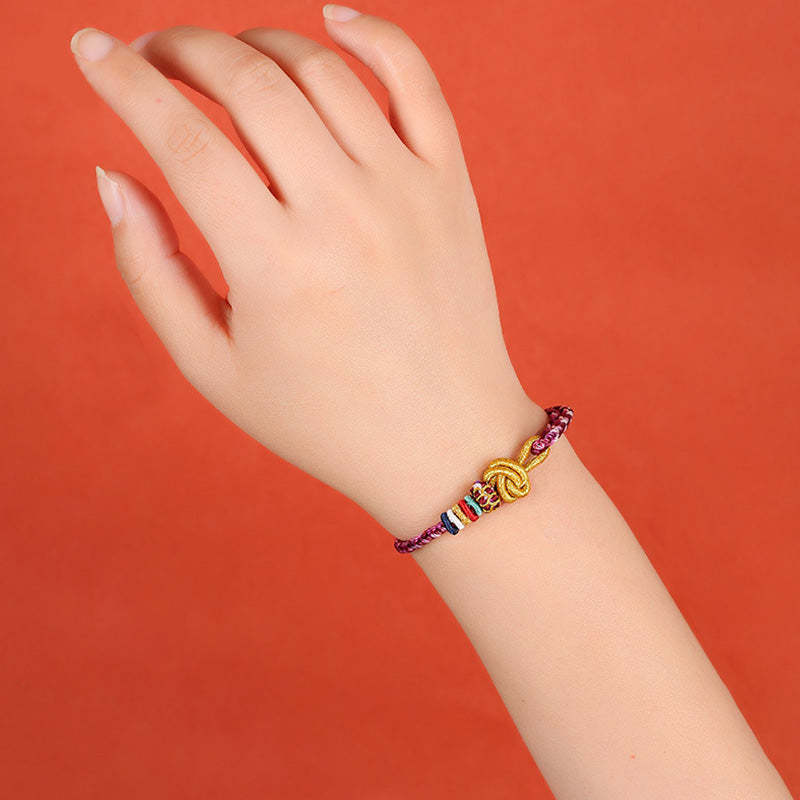 Handmade Dunhuang Colorful Rope Protection Braid String Bracelet
