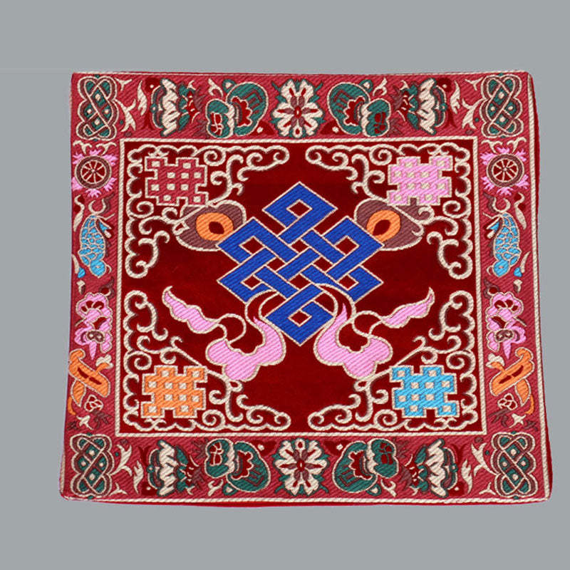 Prayer Altar Mat Healing Meditation Vajra Auspicious Symbols