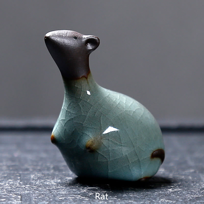 Chinese Zodiac Ceramic Tea Pet Home Decoration