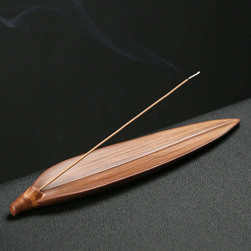 Fisherman Fishing Boat Bamboo mystic zen Hand Lotus Spiritual Healing Ceramic Stick Incense Burner Decoration