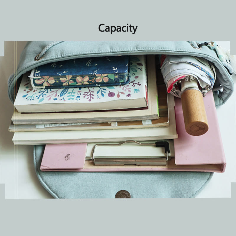 Handmade Embroidered Large Capacity Canvas Backpack