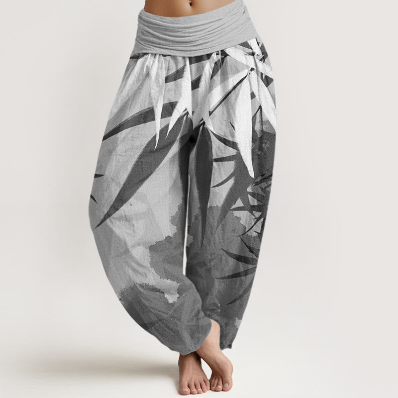 Casual Bamboo Women's Elastic Waist Harem Pants