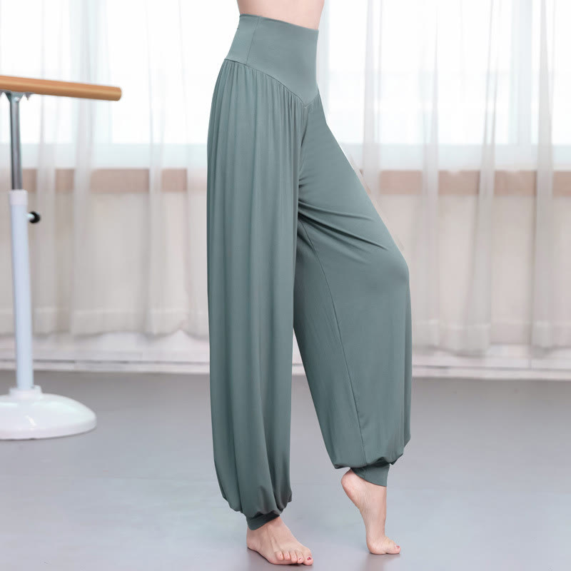 Plain Color Loose Modal Yoga Dance Harem Pants