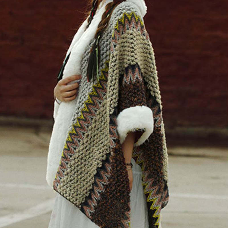 Tibetan Multicolored Striped Shawl Winter Cozy Travel Scarf Wrap