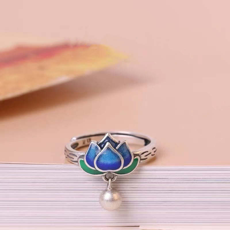 Lotus Flower Pattern Enlightenment Ring
