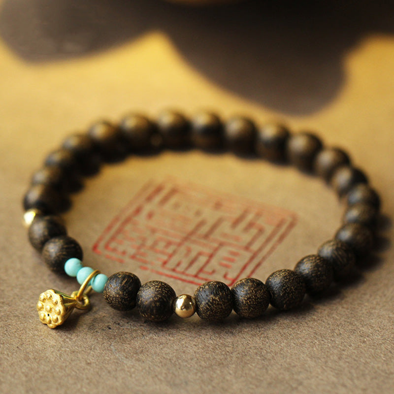 Agarwood Lotus Strength Bracelet