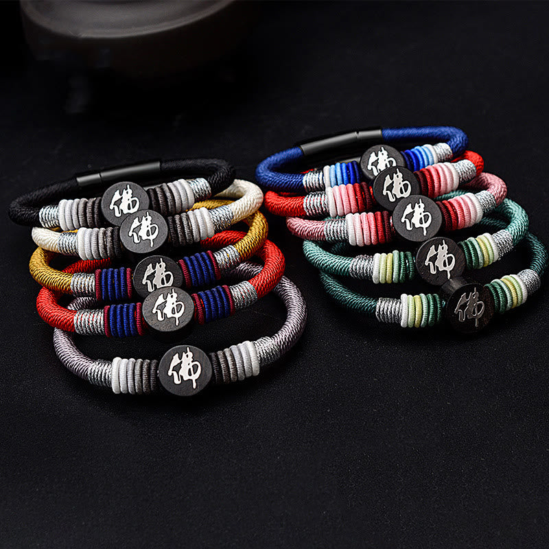 mystic zen Character Ebony Handcrafted Rope Bracelet