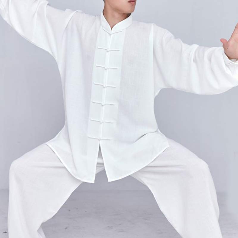 Meditation Zen Prayer Spiritual Tai Chi Qigong Practice Unisex Embroidery Clothing Set