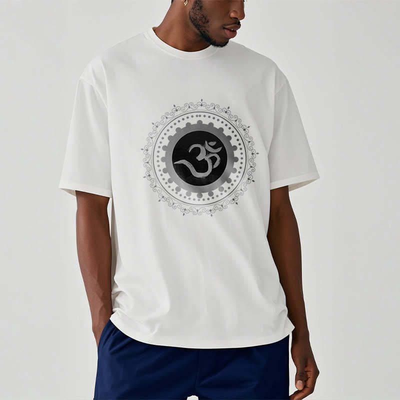 Om Mandala Pattern Cotton Tee T-shirt