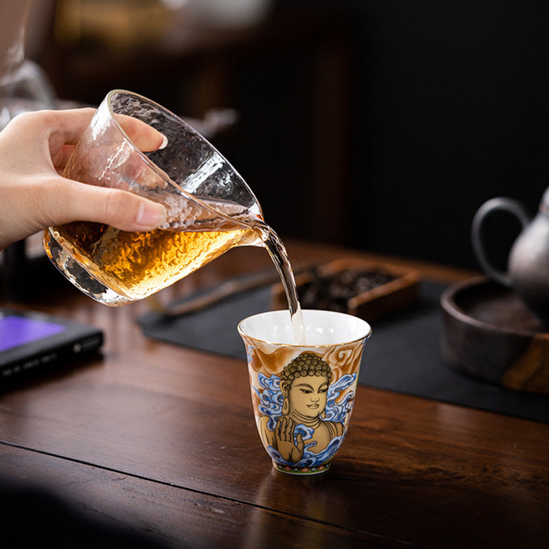 Dunhuang Color Flying Apsaras Teacup Kung Fu Tea Cup