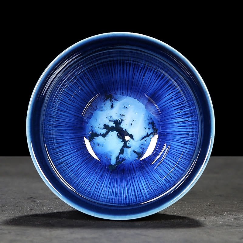 Chinese Jianzhan Glaze Kiln Change Ceramic Teacup Tenmoku Kung Fu Tea Cup